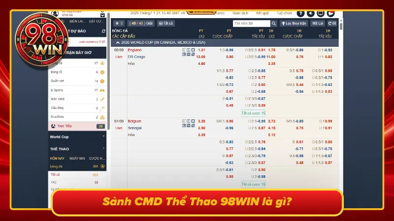 CMD Thể Thao 98WIN - Trải Nghiệm Sảnh Cá Độ Bóng Đá Uy Tín - KECIMO.IM