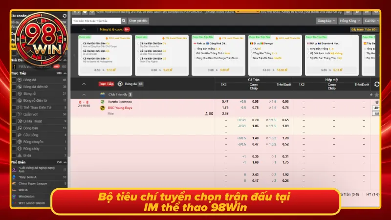 IM Thể Thao 98Win - Trải Nghiệm Cá Cược Đa Dạng Hình Thức - KECIMO.IM