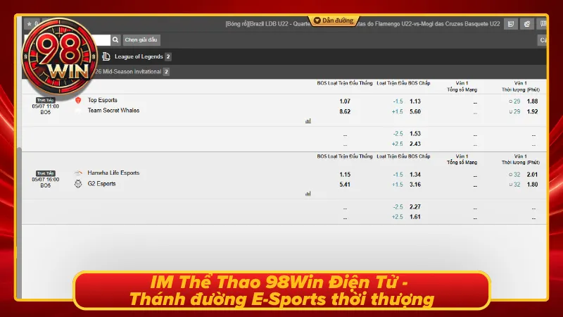 IM Thể Thao 98Win - Trải Nghiệm Cá Cược Đa Dạng Hình Thức - KECIMO.IM