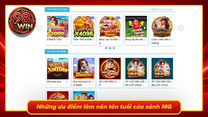 MG Game Bài 3D 98WIN - Sảnh Game 3D Hấp Dẫn, Thưởng Cao - KECIMO.IM