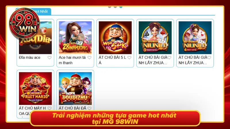 MG Game Bài 3D 98WIN - Sảnh Game 3D Hấp Dẫn, Thưởng Cao - KECIMO.IM