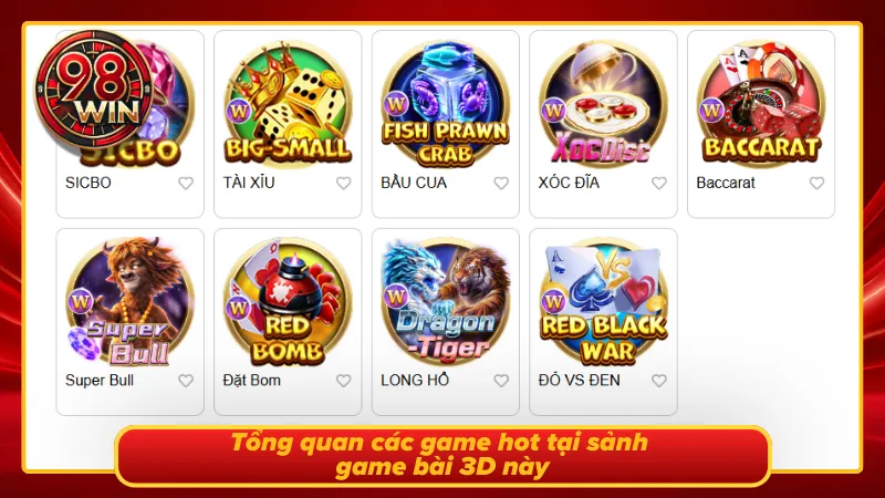 TP Game Bài 3D 98WIN - Sảnh Chơi Bài Đỉnh Cao Hàng Đầu 98WIN - KECIMO.IM